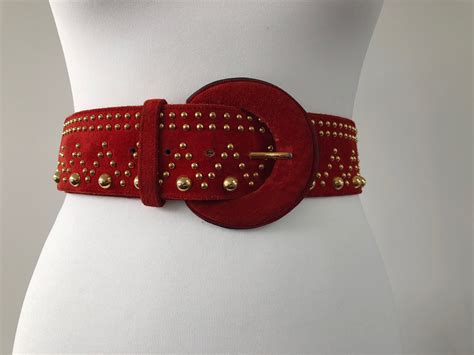 ysl belts red